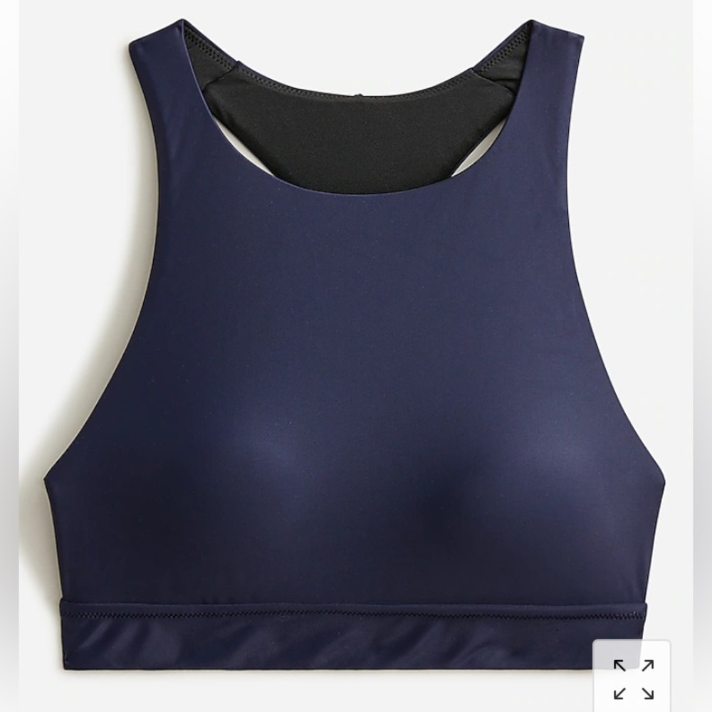 J. Crew Active Longline Swim Swimsuit Bikini Top